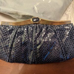 Judith Leiber Blue Whipsnake Purse